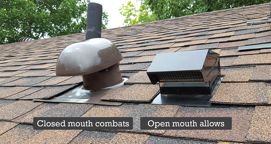 bathroom exhaust fan roof vent cap